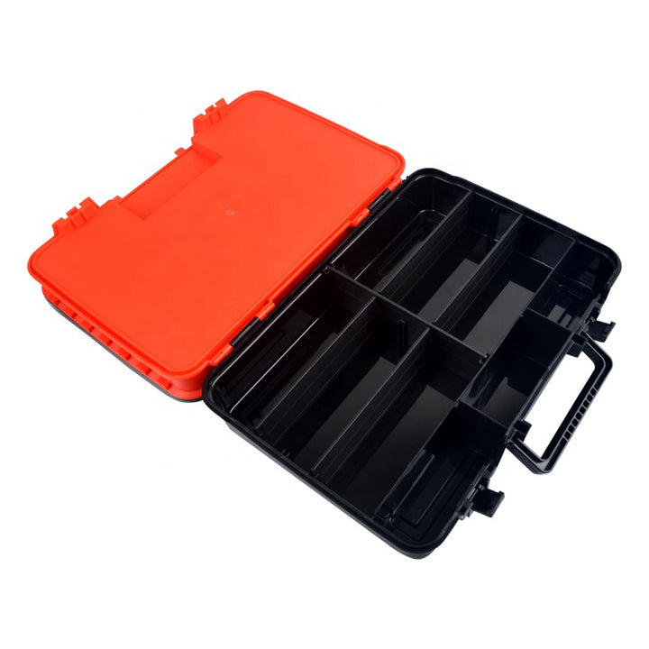 FISHING TACKLE LURE BOX WITH SECURE-LOCKING